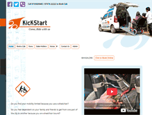 Tablet Screenshot of kickstartcabs.com